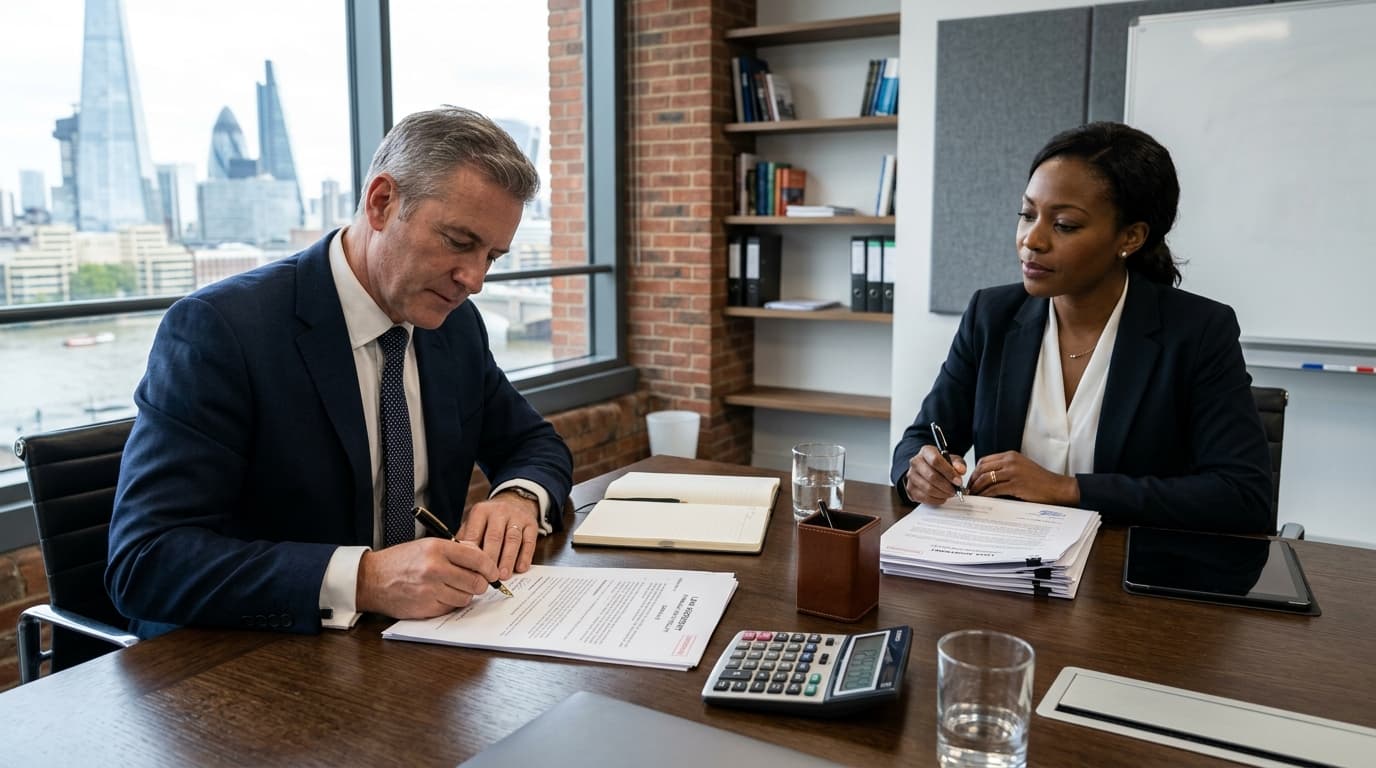 Business handshake over financial documents representing an SSAS loanback transaction