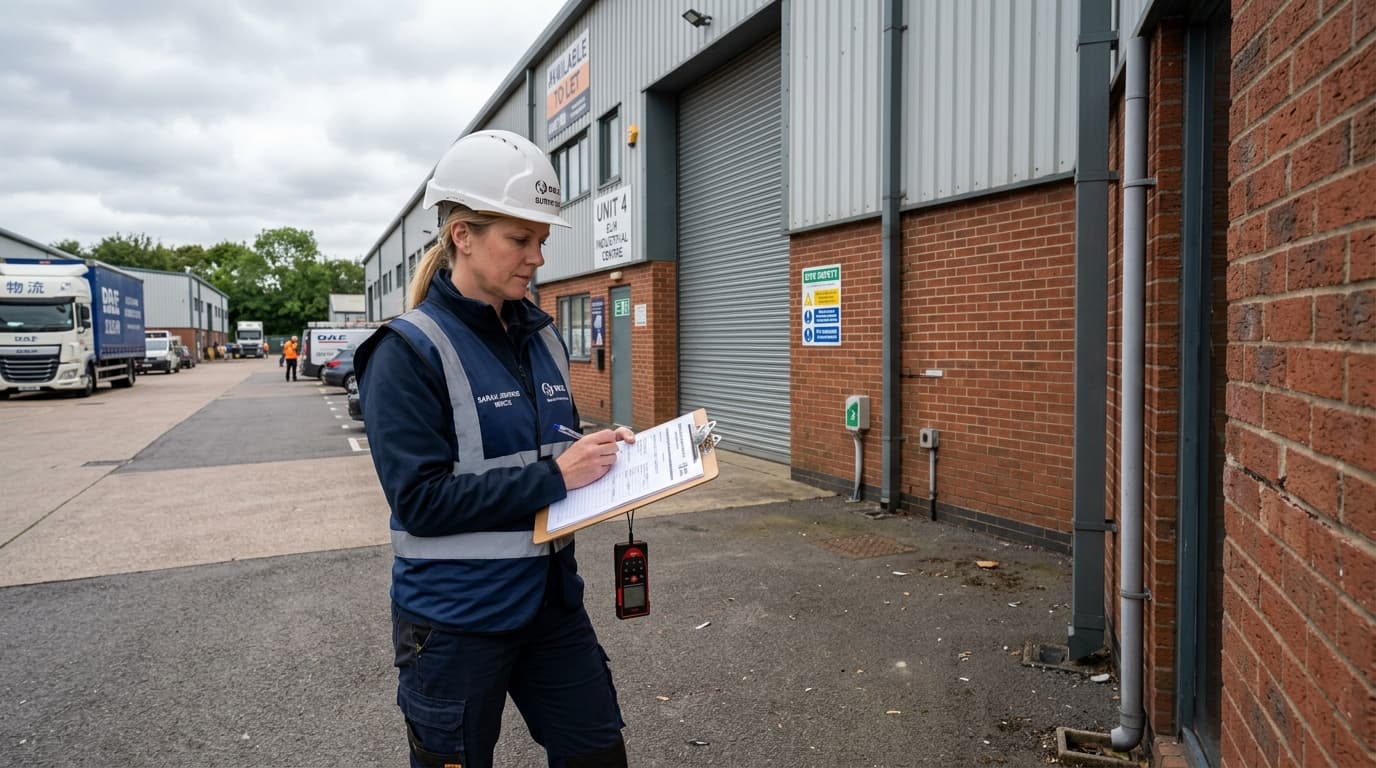 RICS surveyor inspecting a commercial property for SSAS pension valuation