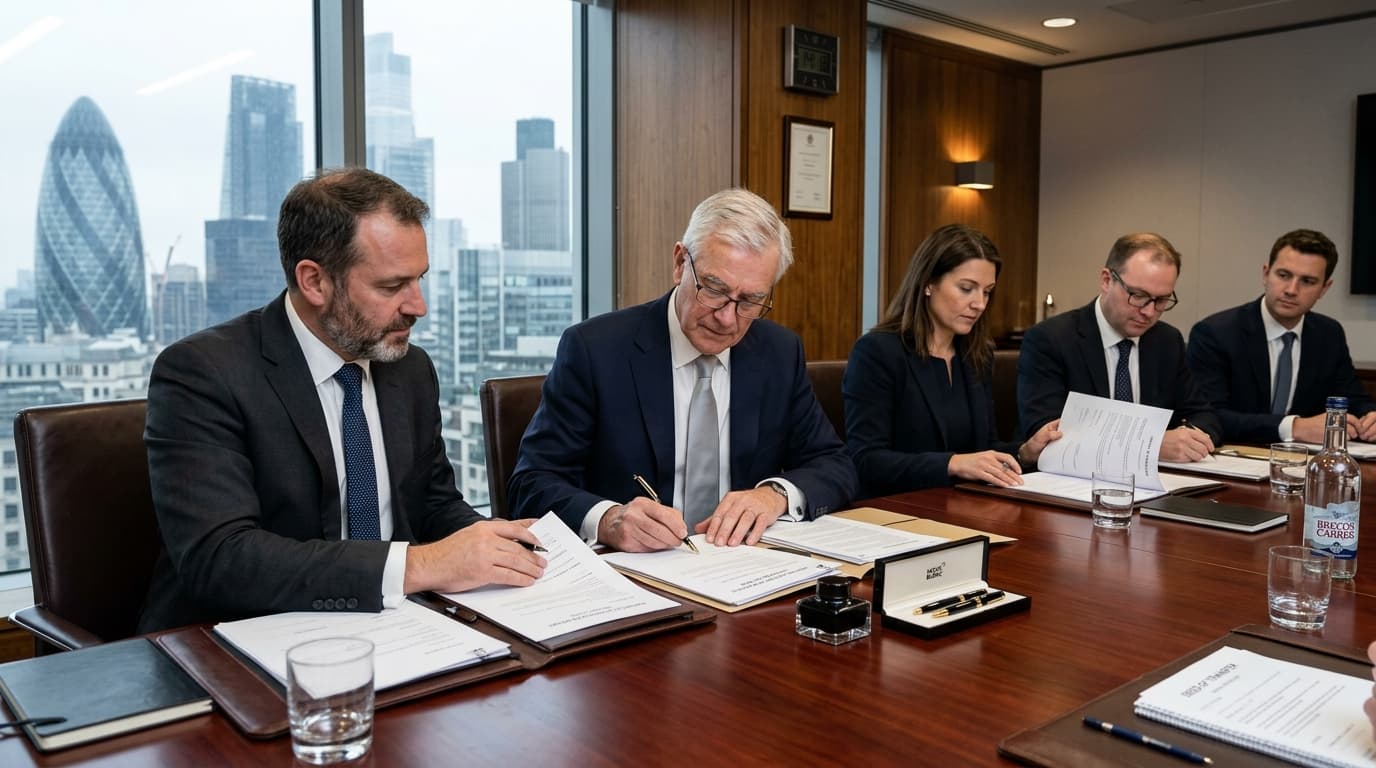 SSAS trustees and pensioneer trustee signing property purchase resolution documents